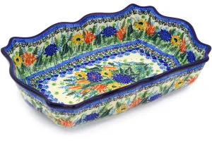 11" Rectangular Baker - Splendid Blue Bell