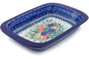 13" Rectangular Baker - Splendid Blue Bell