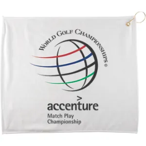 15" x 18" Polyester Blend White Golf Towel