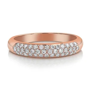 18kt Rose Gold Micropavè Diamond Half Band