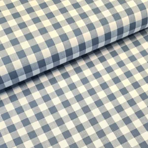 9mm Cotton Gingham - Denim