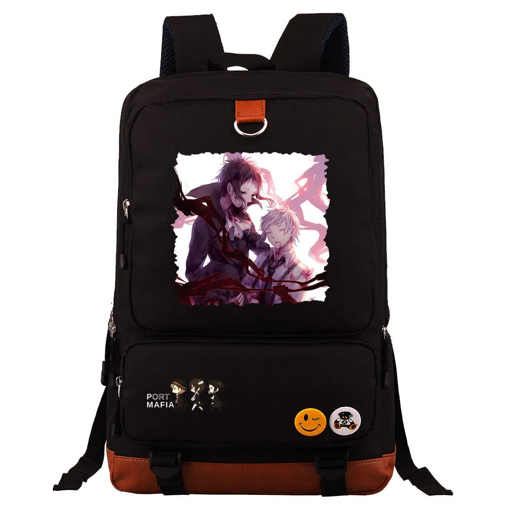 Anime Riman Wenhao Stray Dogs Printed Youth Student Schoolbag Men's and Women's Backpack Travel Bag