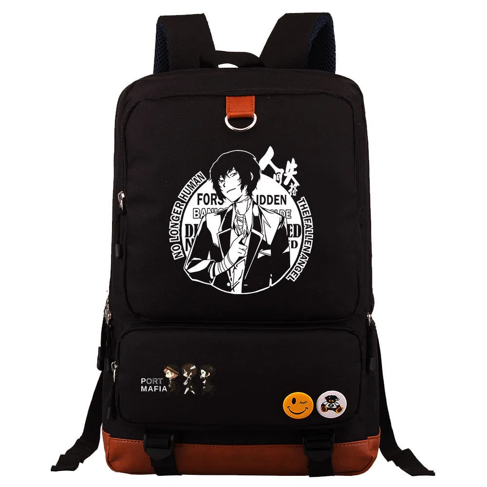 Anime Riman Wenhao Stray Dogs Printed Youth Student Schoolbag Men's and Women's Backpack Travel Bag