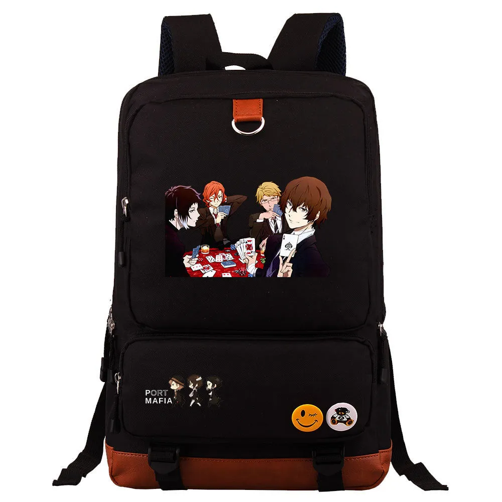 Anime Riman Wenhao Stray Dogs Printed Youth Student Schoolbag Men's and Women's Backpack Travel Bag