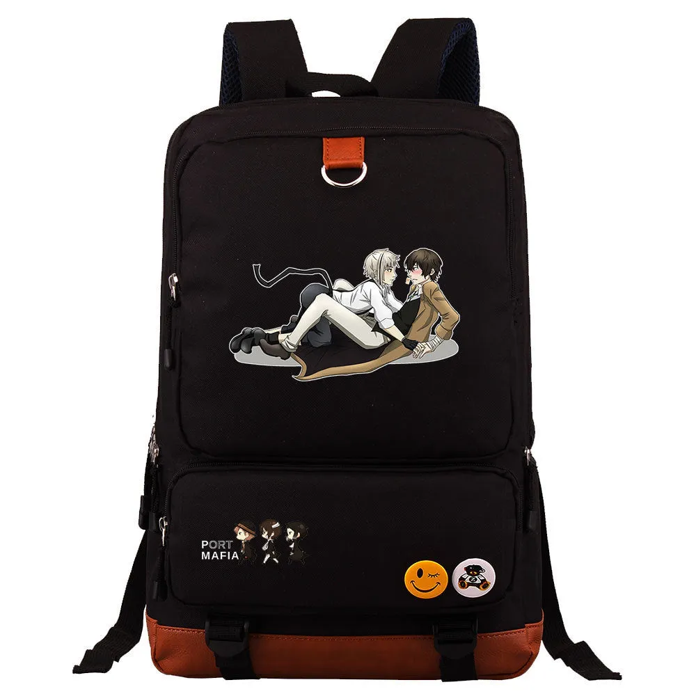 Anime Riman Wenhao Stray Dogs Printed Youth Student Schoolbag Men's and Women's Backpack Travel Bag