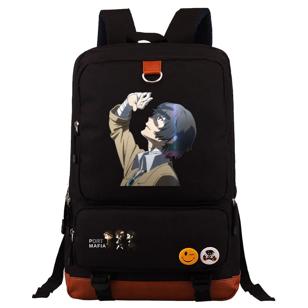 Anime Riman Wenhao Stray Dogs Printed Youth Student Schoolbag Men's and Women's Backpack Travel Bag