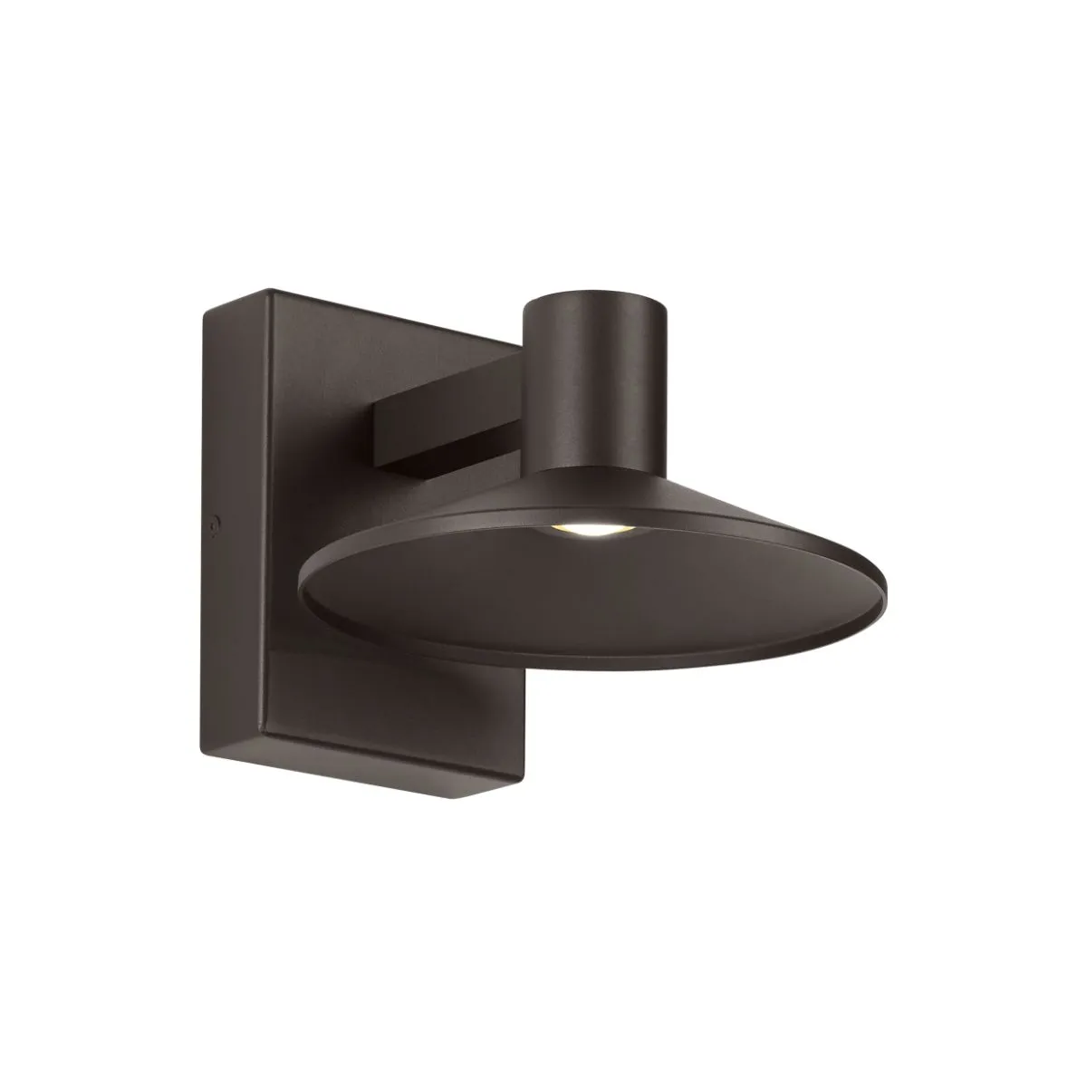 Ash 8 In. LED Lo-Output Outdoor Wall Sconce 300 Lumens 2700K Bronze Finish Clear Lens