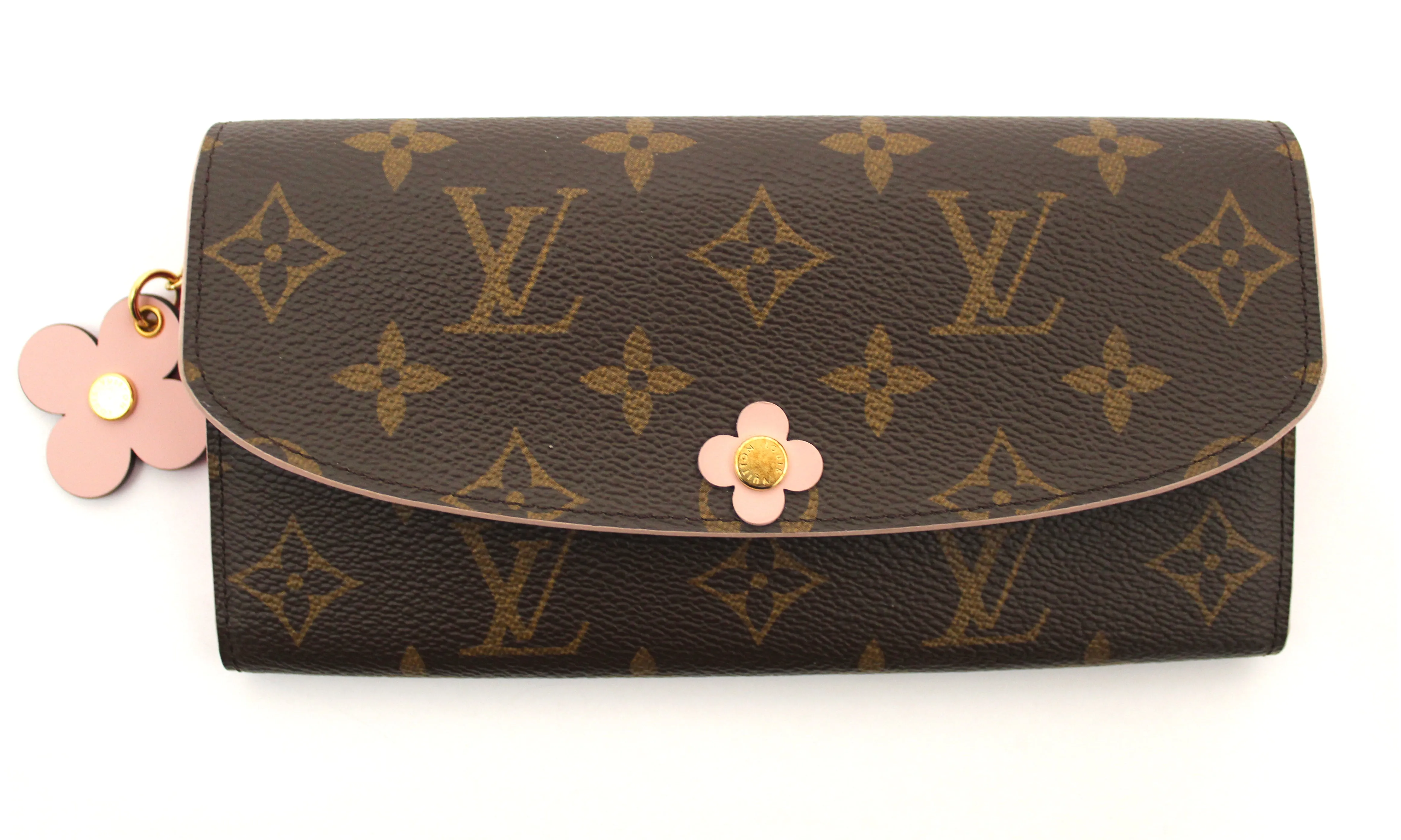 Authentic Louis Vuitton Monogram Canvas Morning Bloom Flower Emilie Long Wallet