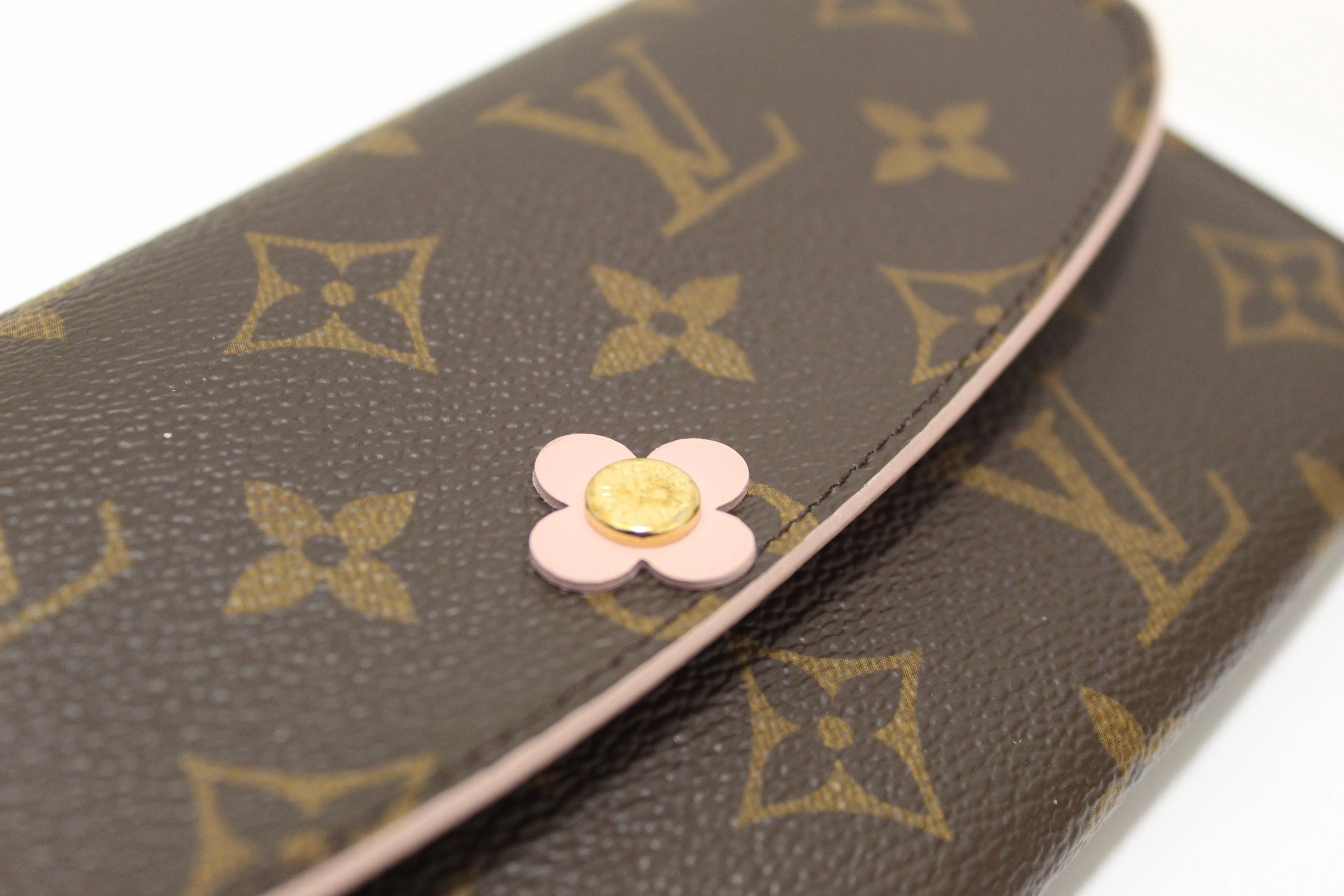 Authentic Louis Vuitton Monogram Canvas Morning Bloom Flower Emilie Long Wallet