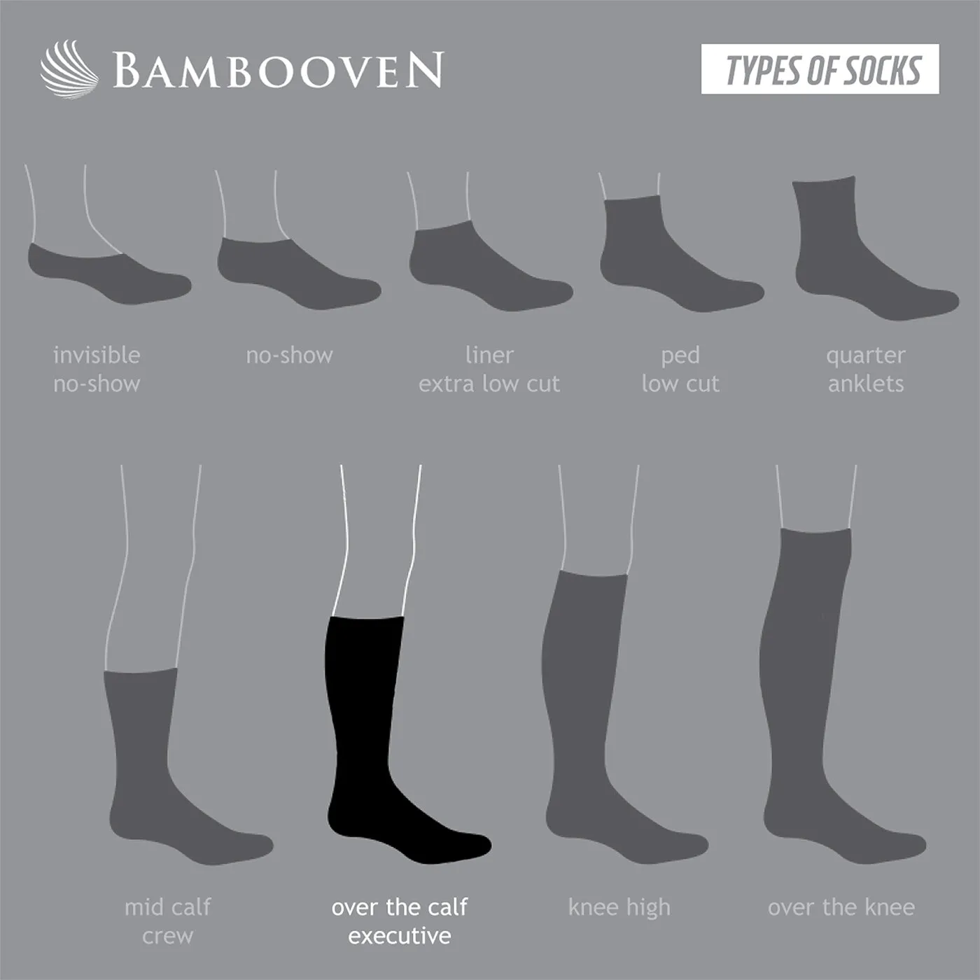 Bambooven Men’s Dress & Trouser Socks – Odor-Free Bamboo (6 Pairs) 594