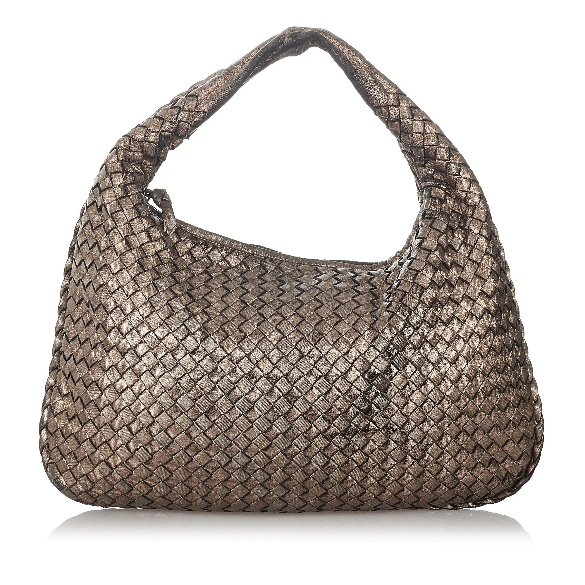 Bottega Veneta Intrecciato Leather Hobo Bag (SHG-34054)