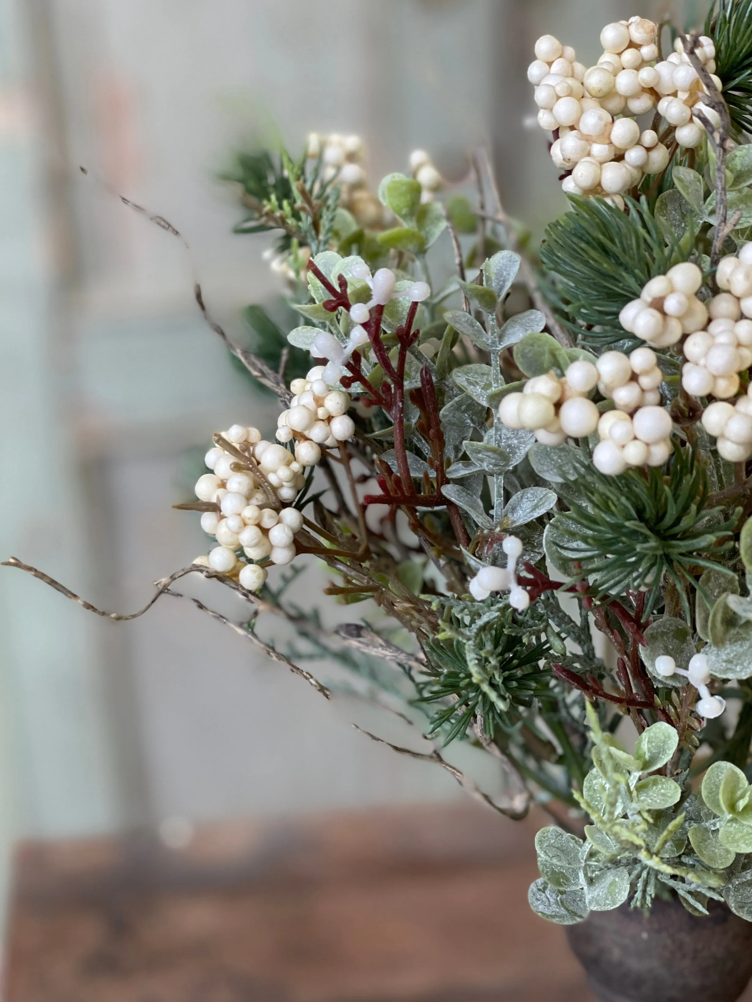 Briar Berry Fir Bush | 11" | Cream | DOLLAR DAYS!  $1.00-48 *