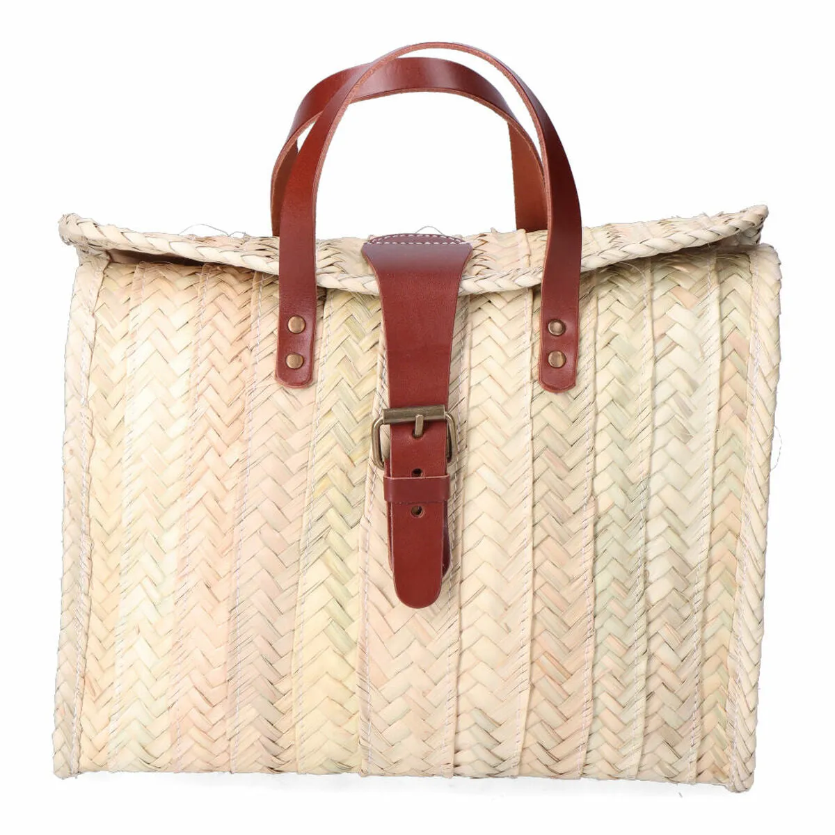 Briefcase EDM Milan Palm leaf Buckle Leather 32 x 26 cm