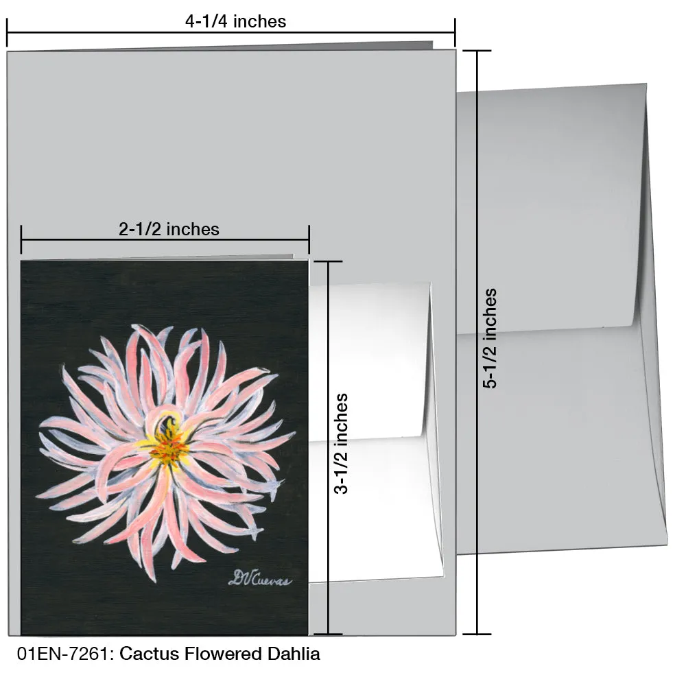 Cactus Flowered Dahlia, Greeting Card (7261)