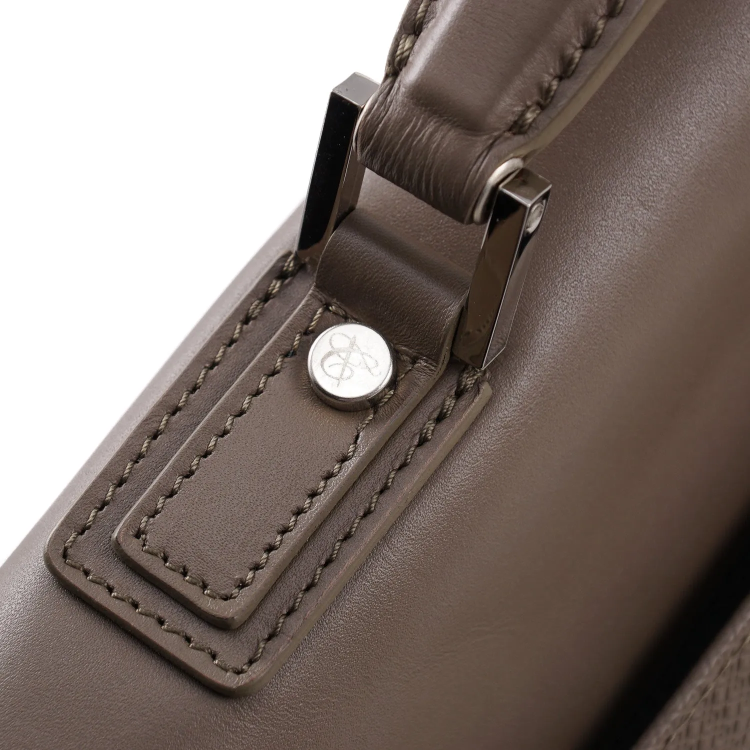 Canali Printed Leather Briefcase