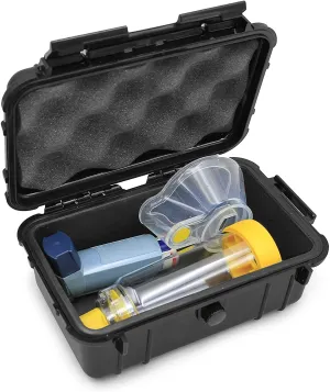 CASEMATIX Asthma Inhaler Case fits Inhaler Spacer , Inhaler Asthma and Mask with Airtight Seal for Medical Travel - Case Only