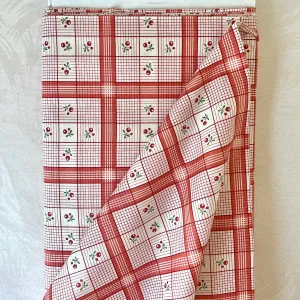 Charlevoix  Cherry Plaid Cotton Fabric by Half Yard