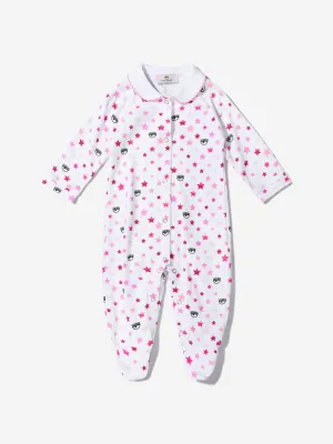 Chiara Ferragni Baby Girls Cotton Multi Print Babygrow