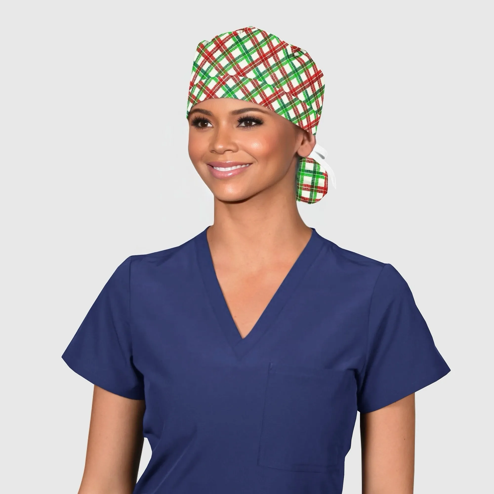 Christmas Plaid - Splendid Scrub Hats