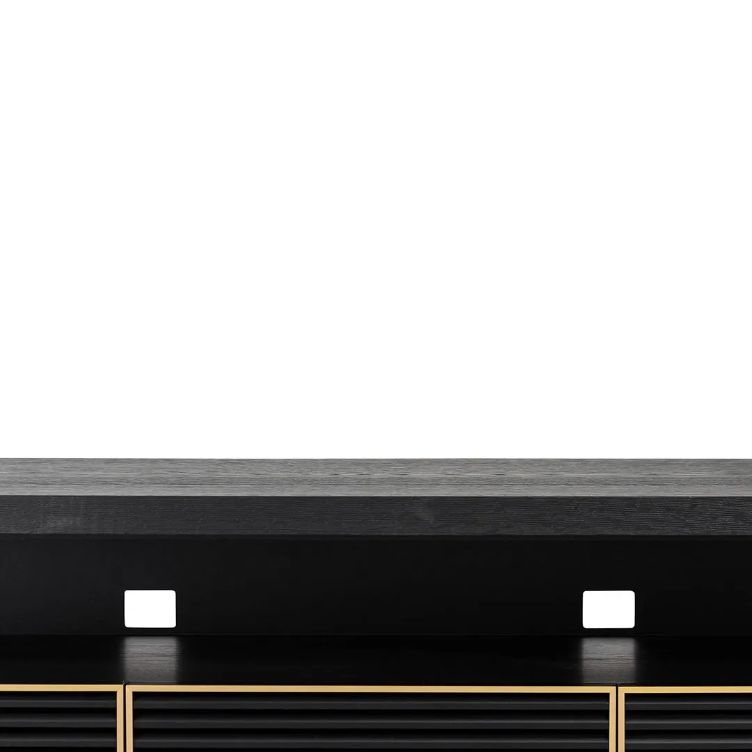 Claude 2m TV Entertainment Unit - Textured Espresso Black