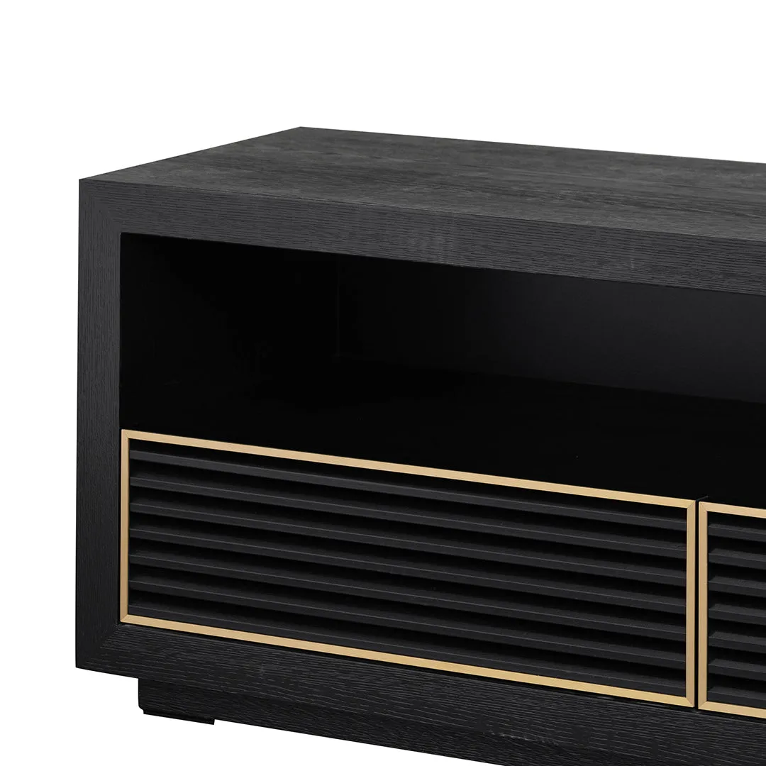 Claude 2m TV Entertainment Unit - Textured Espresso Black