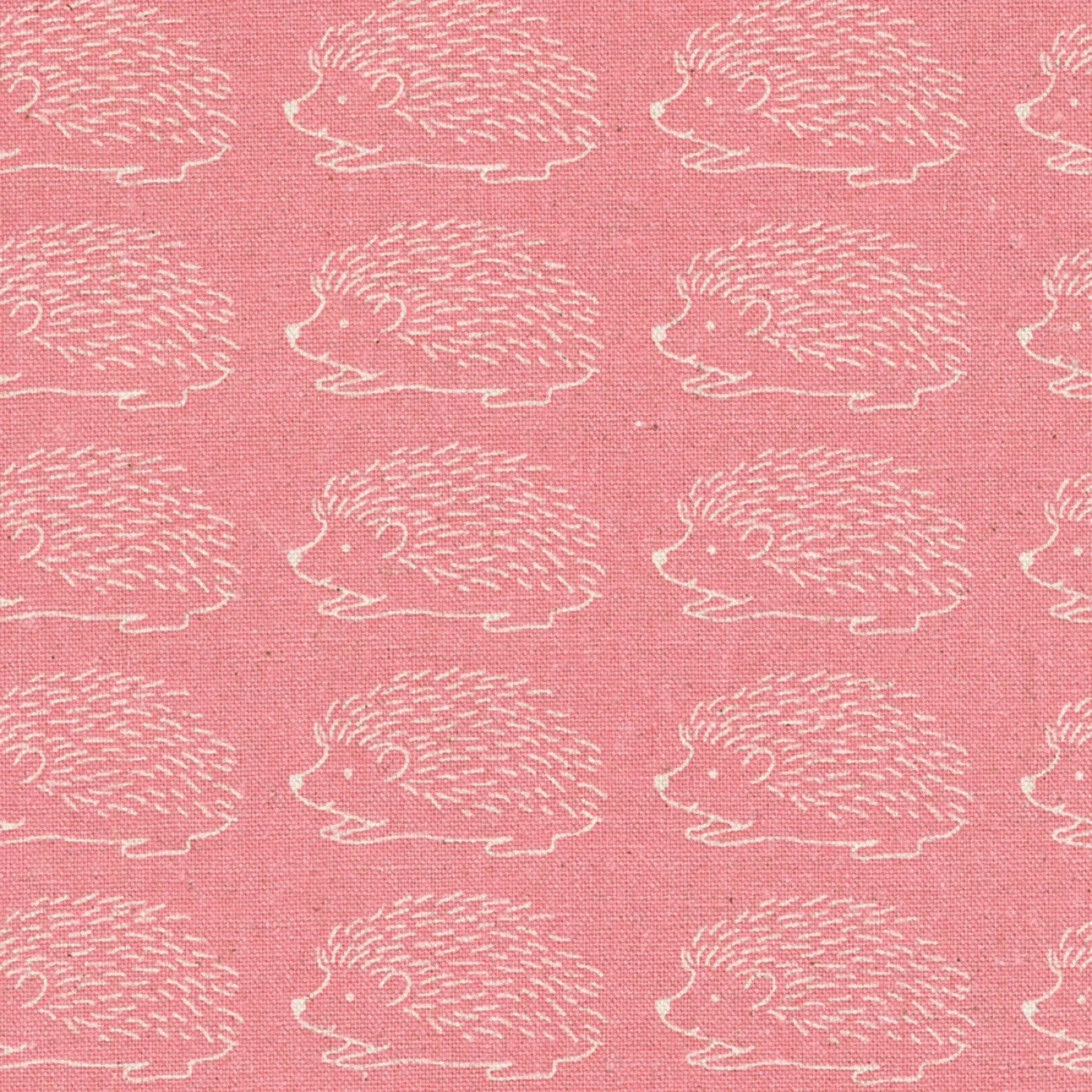 Cotton Flax Hedgehogs Pink ½ yd