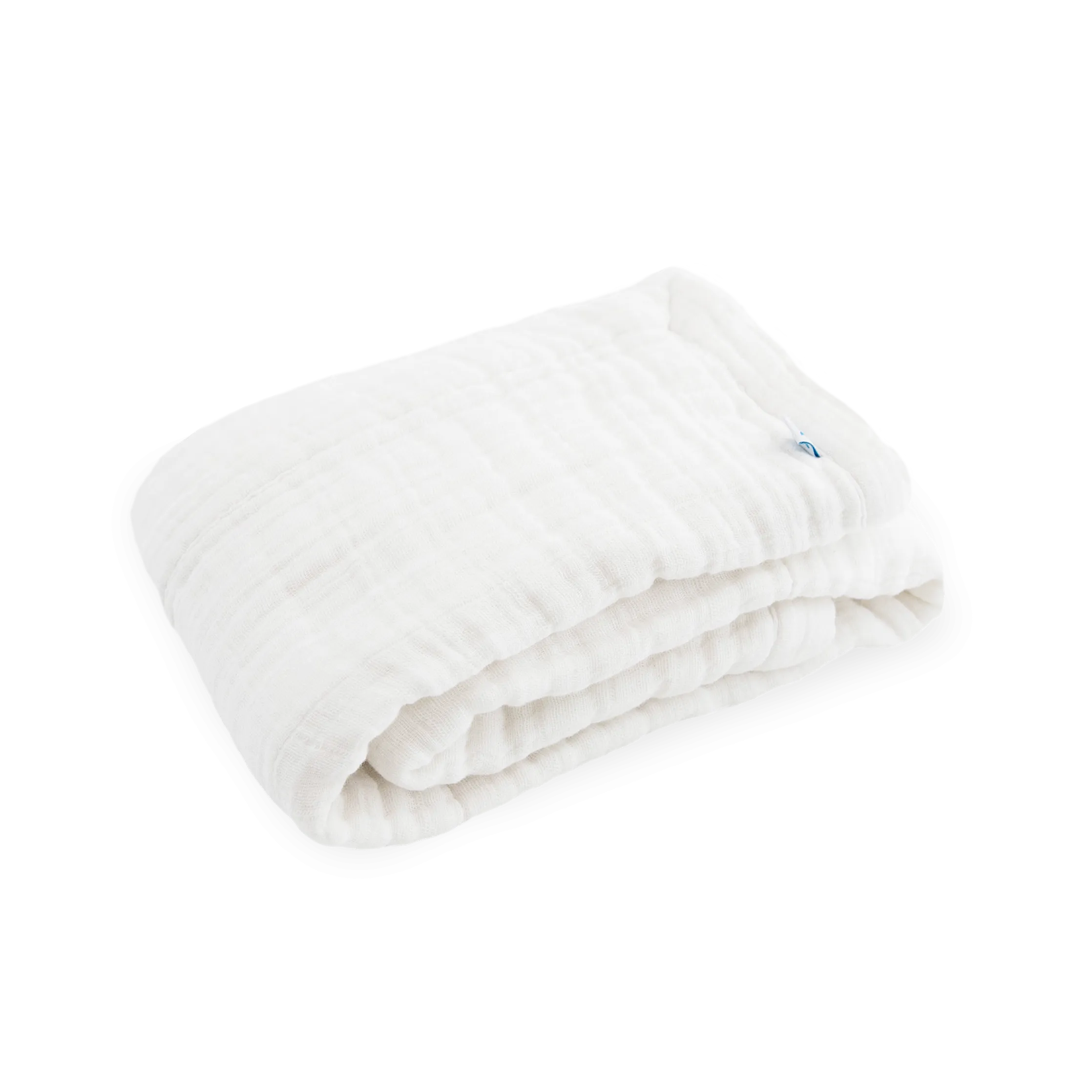 Cotton Muslin Baby Quilt - White