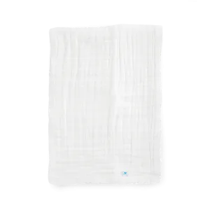 Cotton Muslin Baby Quilt - White