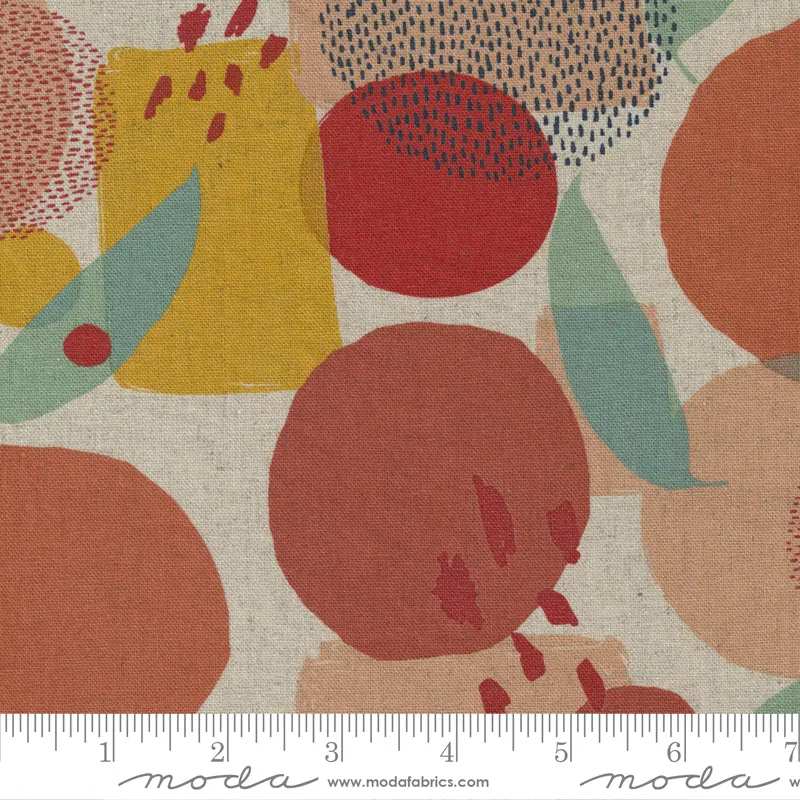 CREAMY Citrus Garden Mochi Linen Frisky by Zen Chic for Moda