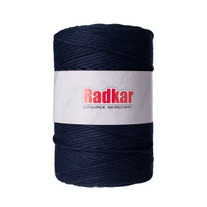 Dark blue 5mm macrame twisted cotton cord