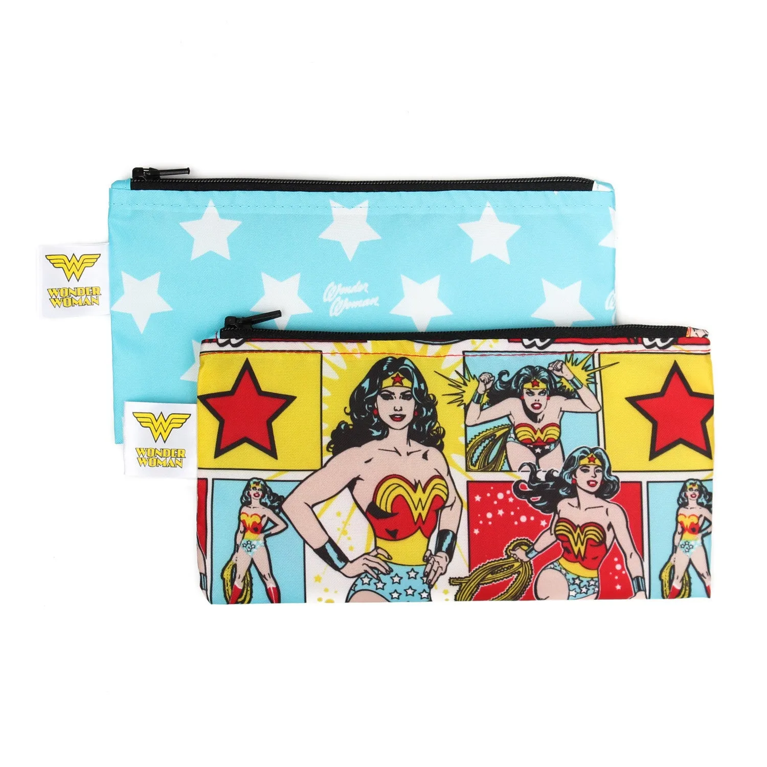 DC Comics Reusable Snack Bag, 2 Pack, Small