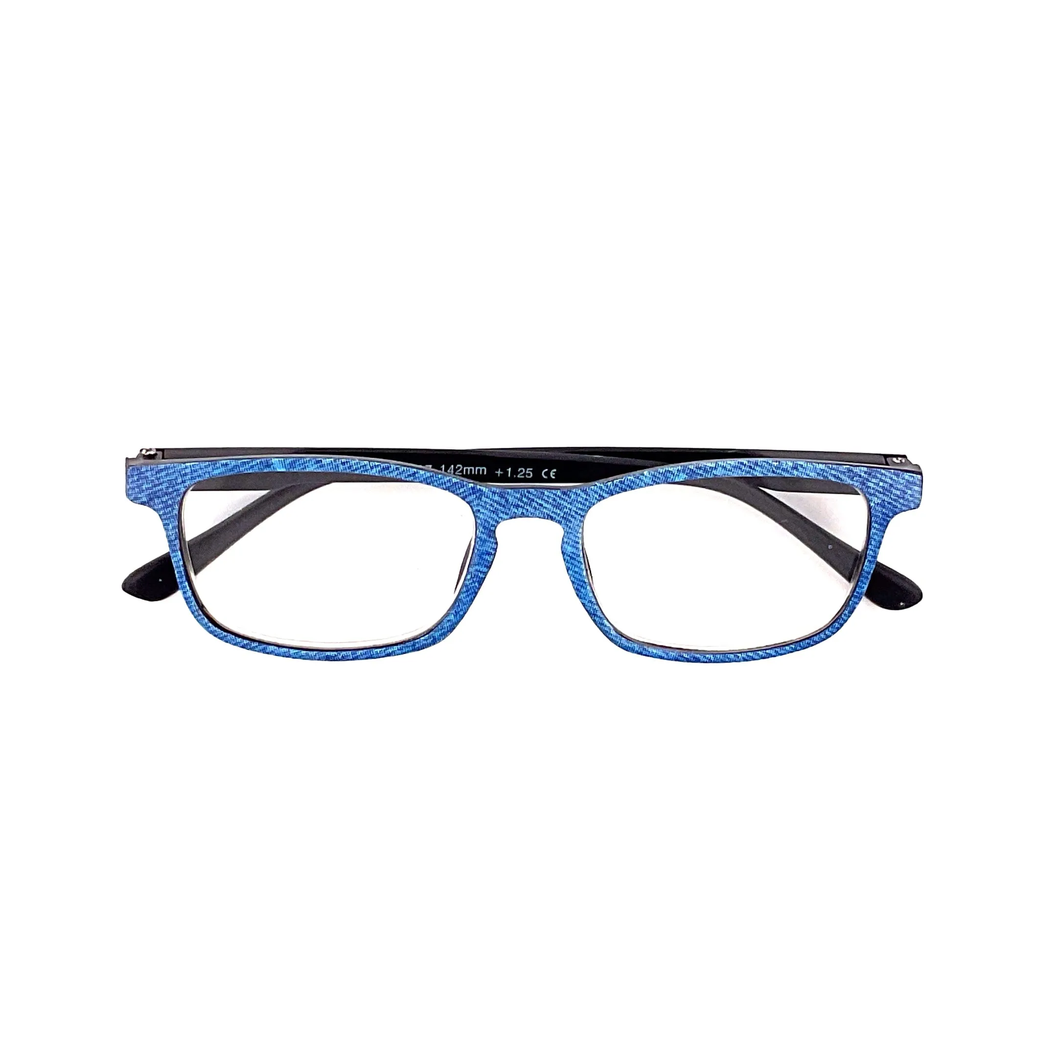 Denim Readers Square Frame With Matching Case