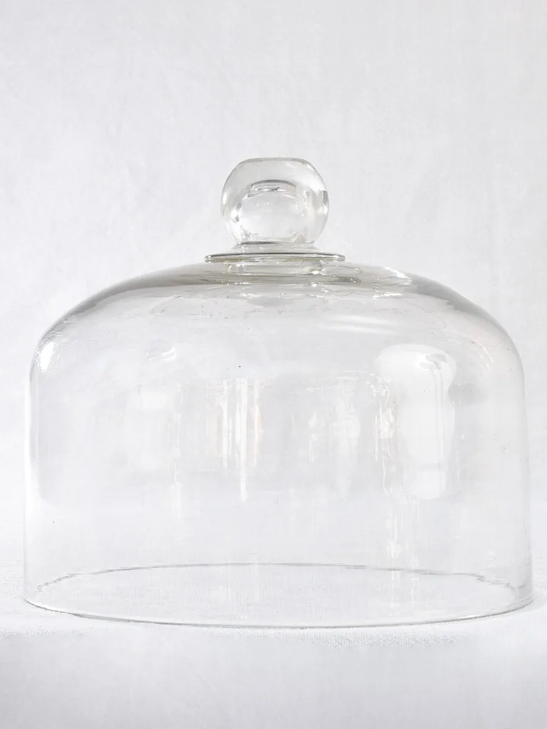 Early-20th-century patisserie blown glass dome 8¾"