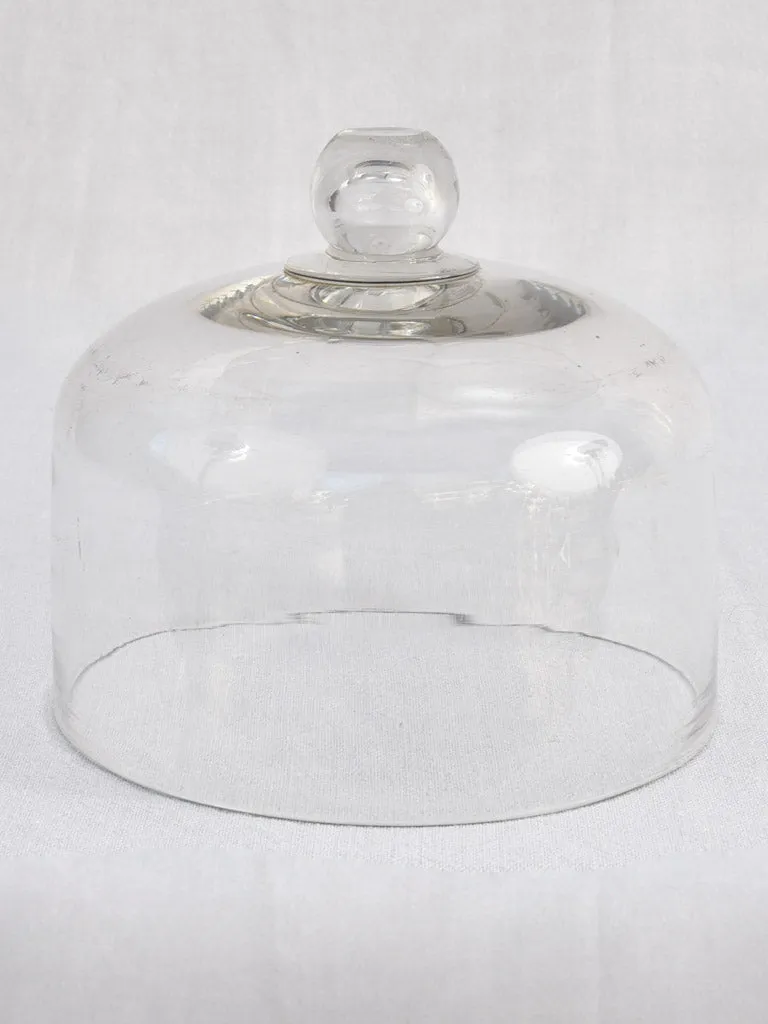 Early-20th-century patisserie blown glass dome 8¾"