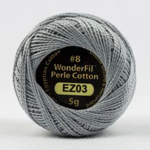 Eleganza #8 Perle Cotton by WonderFil | EL5G-3 Silverware | 5 grams