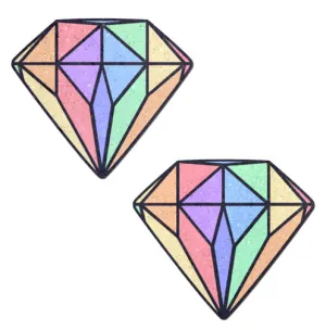 Gem: Pastel Rainbow Diamond Nipple Pasties