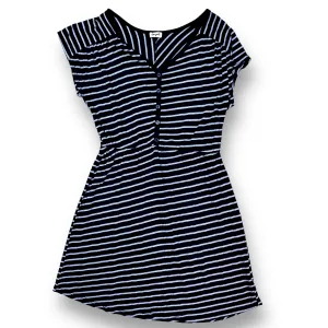 Girls Splendid Size 12 Navy Striped Empire Waist Botton Top Dress