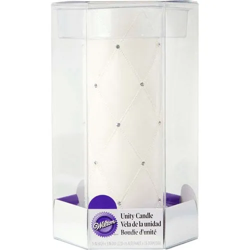 Graceful Unity Candle with Rhinestones