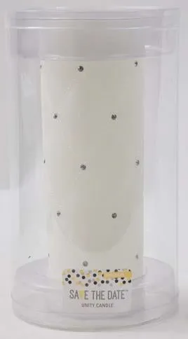 Graceful Unity Candle with Rhinestones