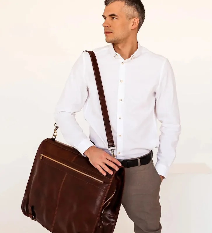 Great Expectations - Leather Garment Bag