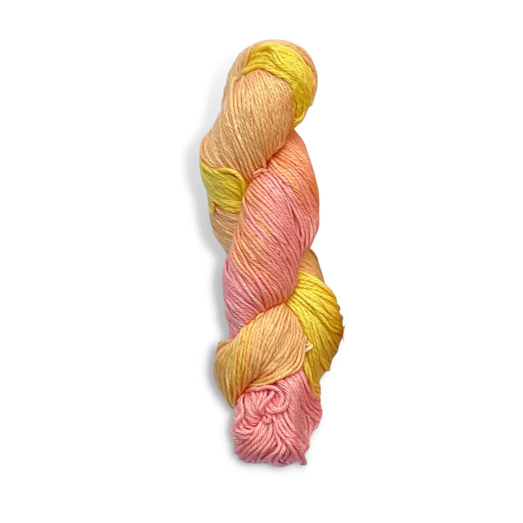 Hand Dyed Cotton Yarn Multi-Colored | DK Weight 100 Grams, 200 Yards, 4 Ply