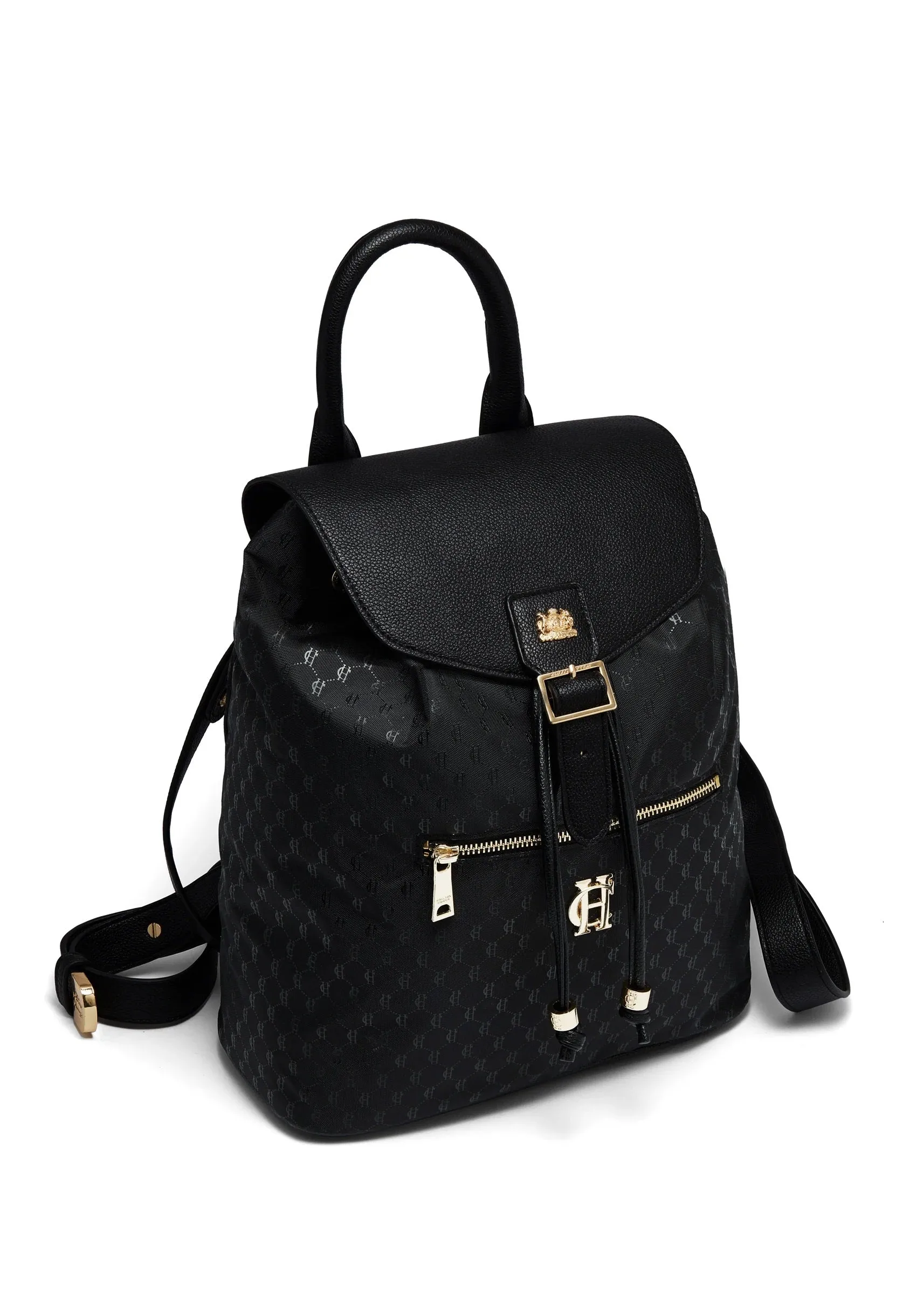 Holland Cooper Regency Monogram Backpack in Black