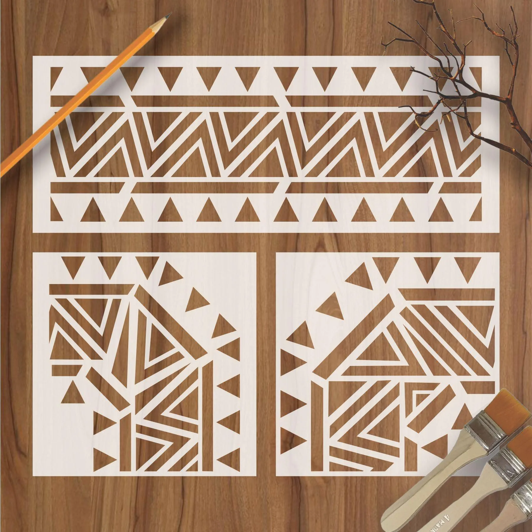 Indian Inlay(furniture and fabric) Reusable Stencil For Canvas And Wall Painting.ID #461