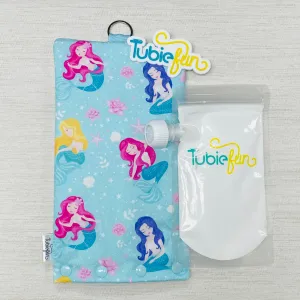 Insulated Milk Bag Suitable for Reusable Pouches - Mermaids on Blue