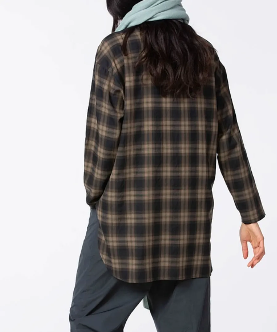 Ischiko truffle check blouse