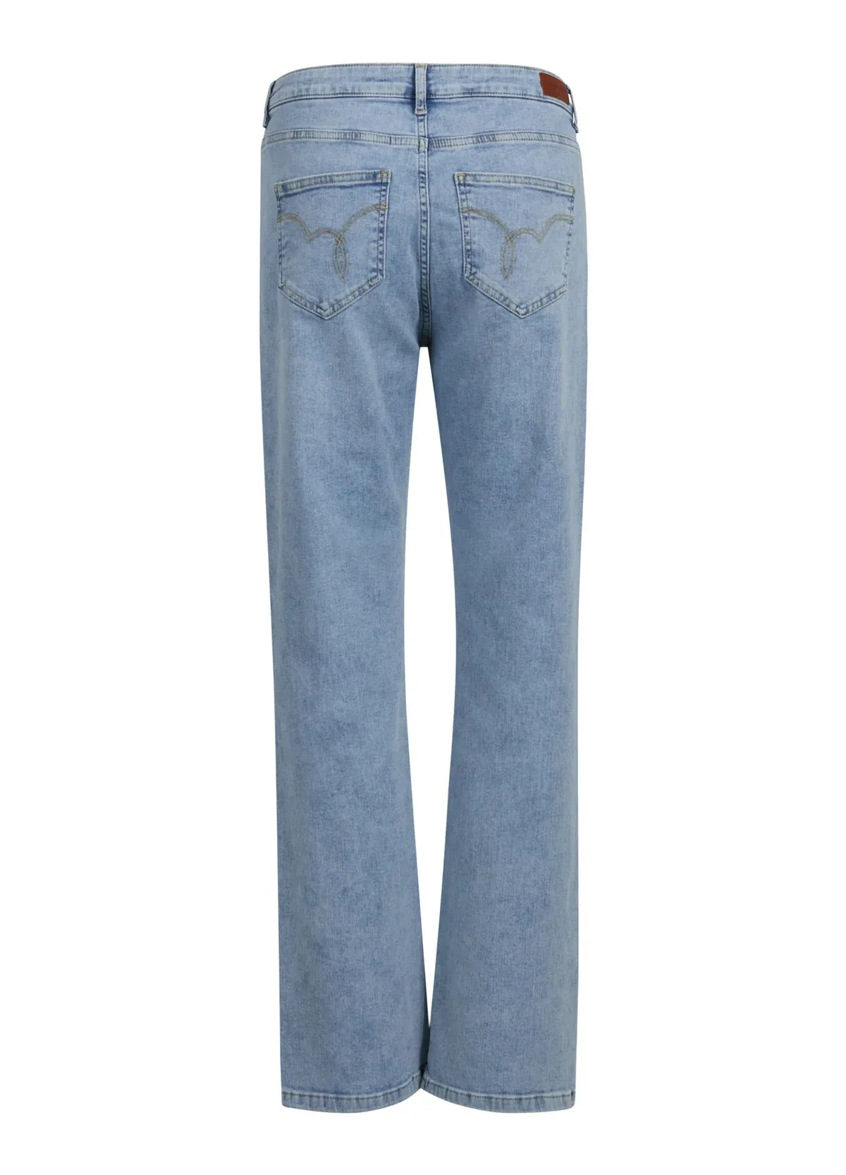 Jeans with Asymmetrical Closure in Light Denim