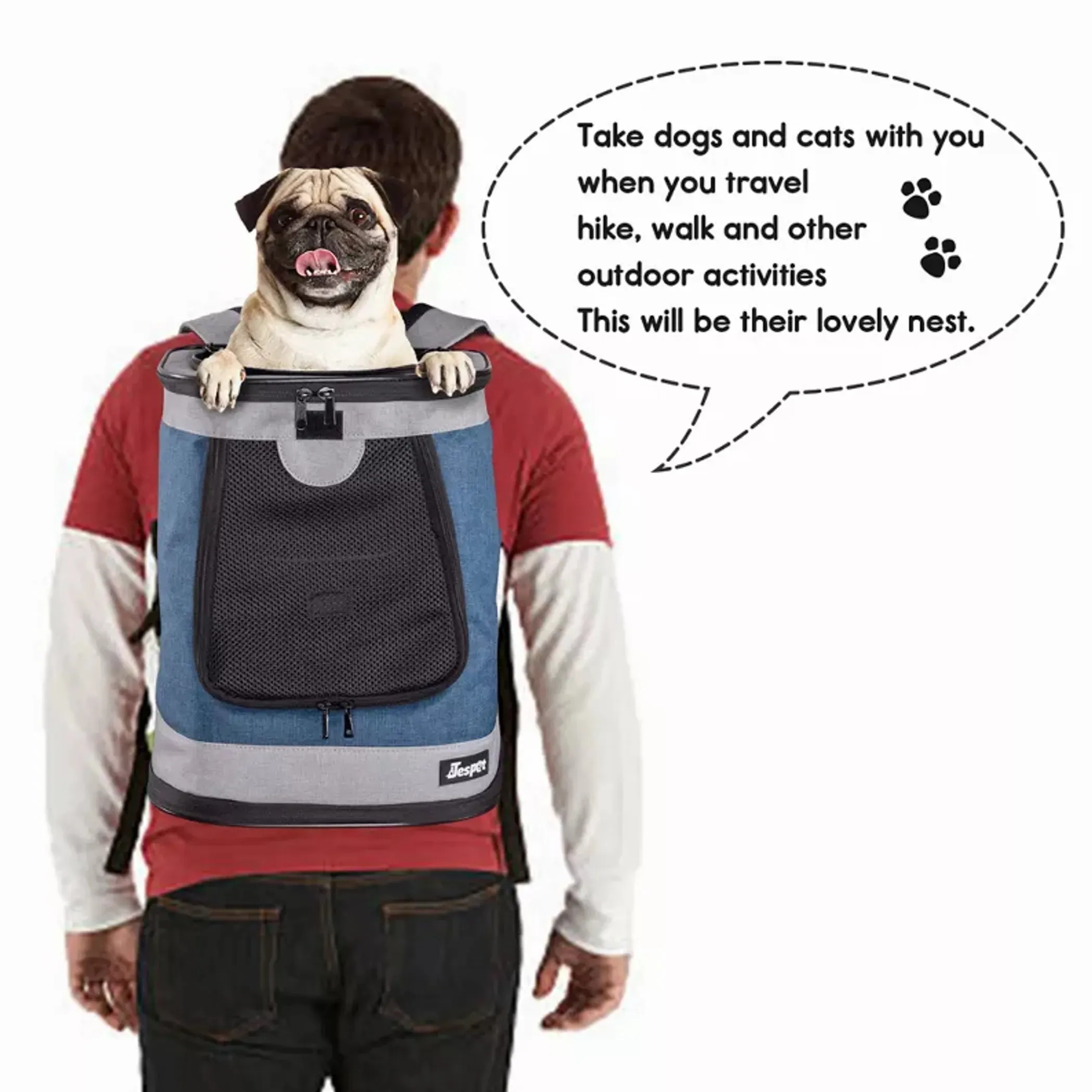 JESPET Pet Backpack Carrier for Small Dog