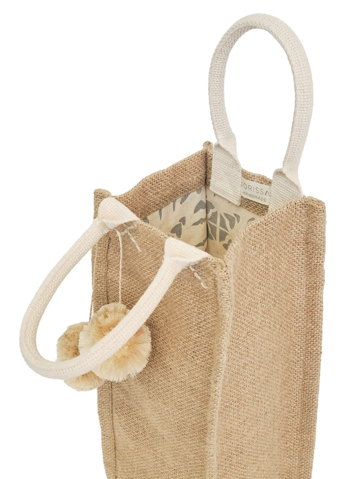 Jute Canvas Wine Bag