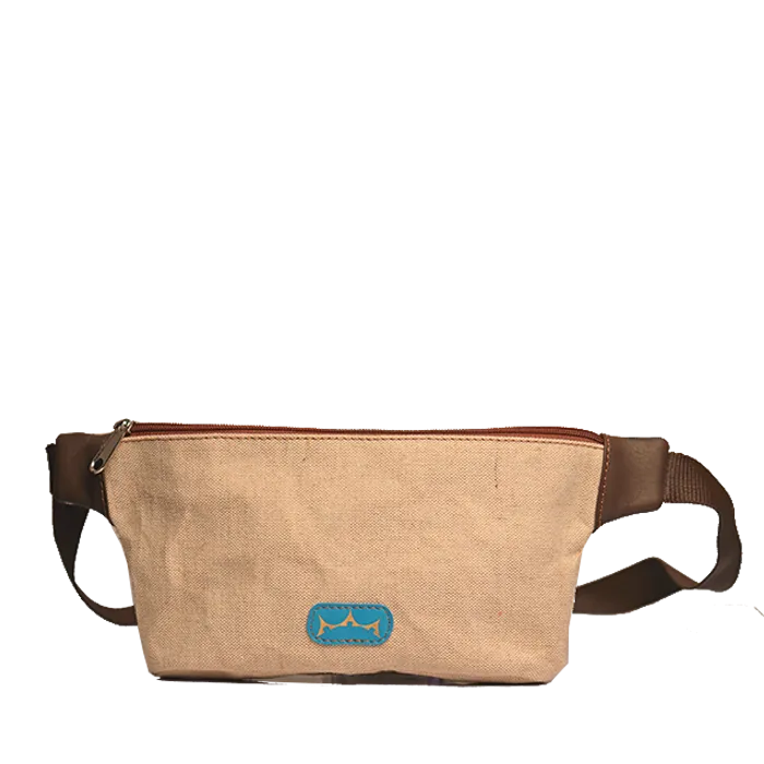 Jute - Leather Fanny Pack Unisex (Off-White)