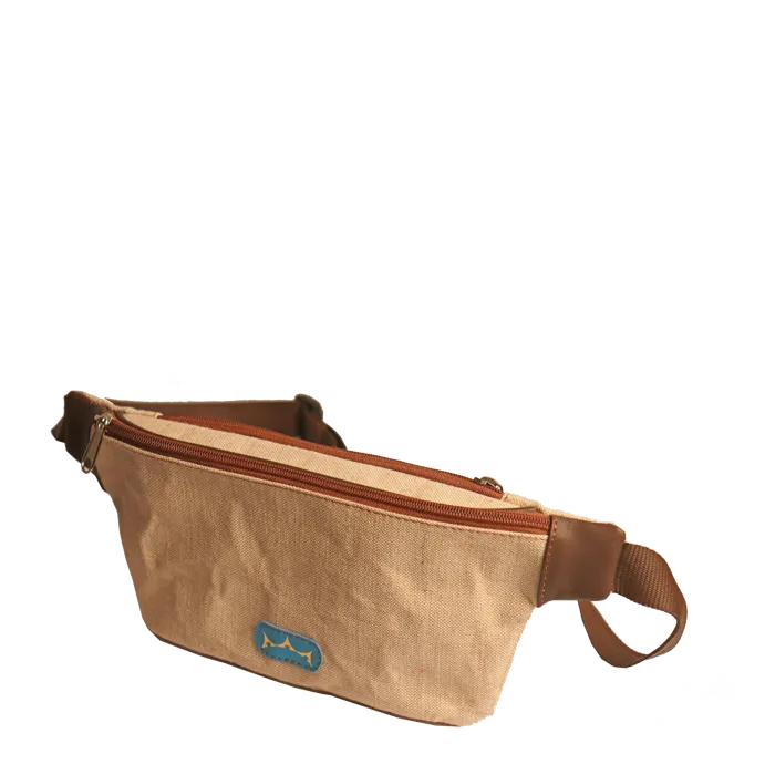 Jute - Leather Fanny Pack Unisex (Off-White)